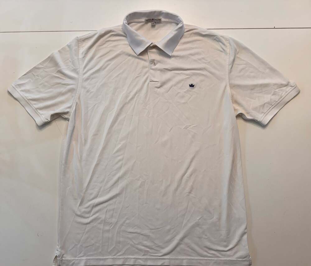 Peter Millar Contemporary Fit Polo Shirt, White, Size Large